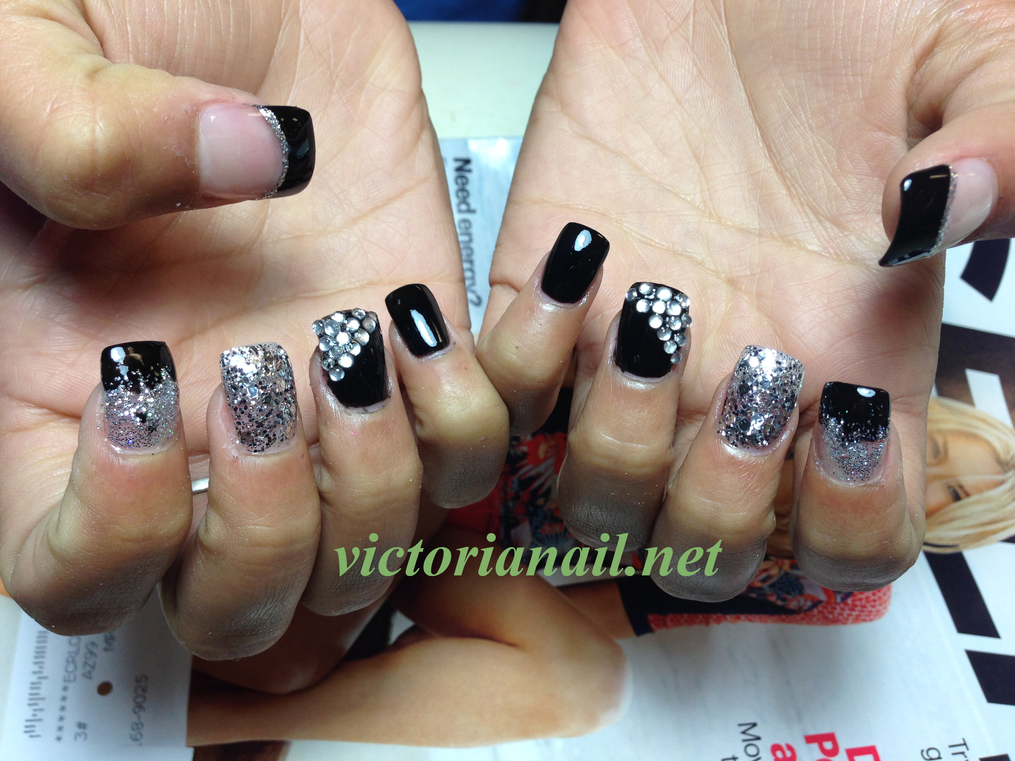 prom nails for black dress - Gallery 